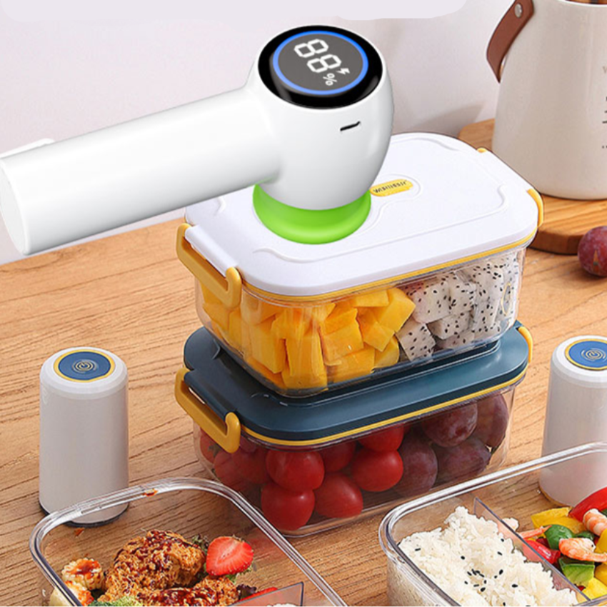 Electric vacuum sealer for compatible food storage containers