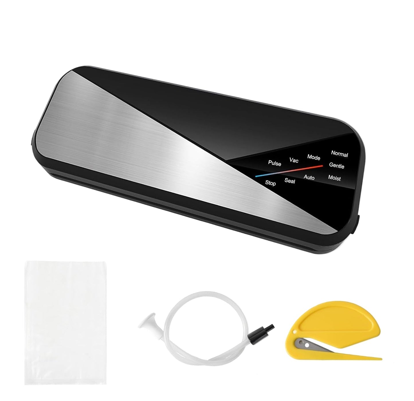 Six-mode food vacuum sealer with built-in bag cutter