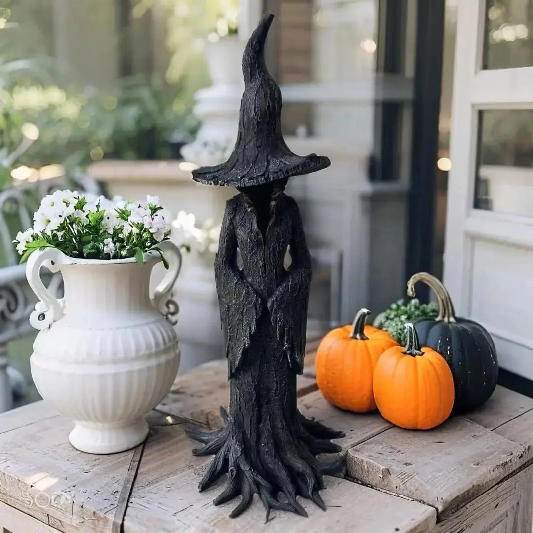 Resin witch garden figurine