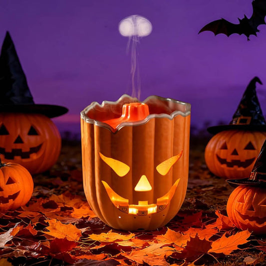 Pumpkin humidifier with jellyfish mist and LED light