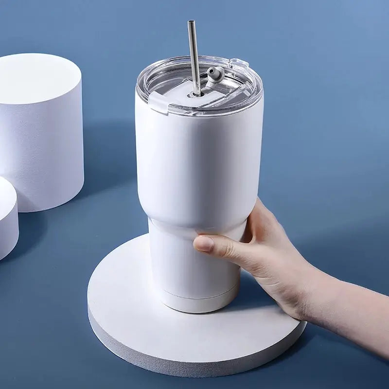 900ml stainless steel insulated travel tumbler with sliding lid