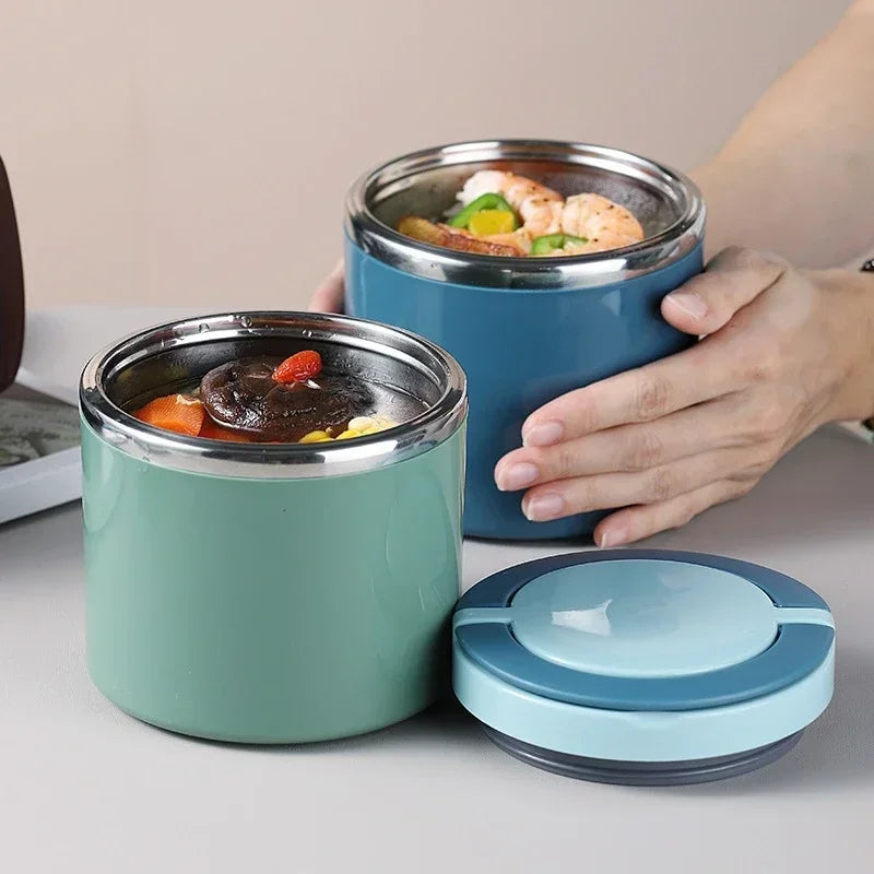 Insulated stainless steel food jar with carry handle