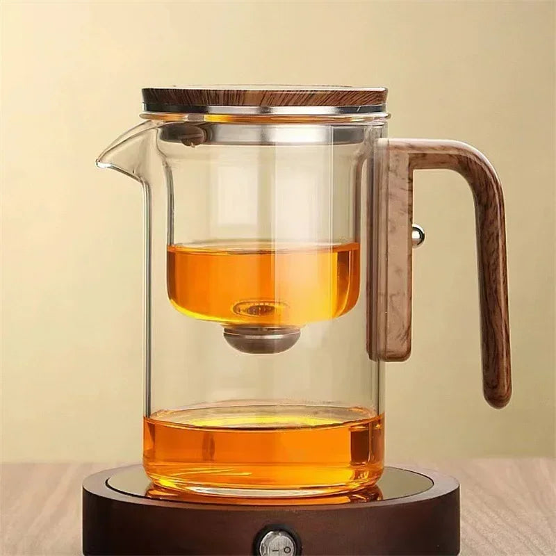 Glass teapot with removable tea filter in 520ml and 720ml sizes