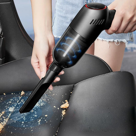 Portable cordless handheld vacuum cleaner for car interiors