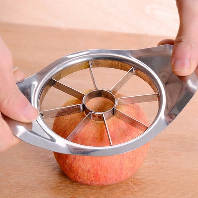Stainless steel apple slicer and corer