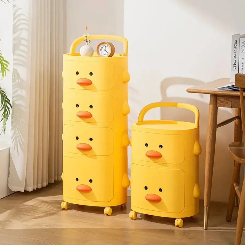 Rolling kids storage cart with removable drawers