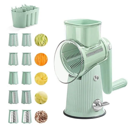 Rotary kitchen grater and chopper