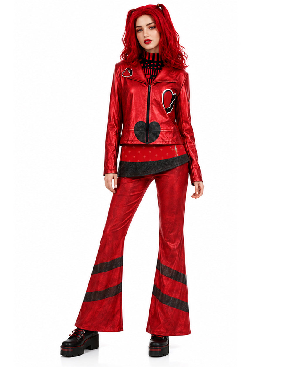 Red metallic three-piece princess costume set