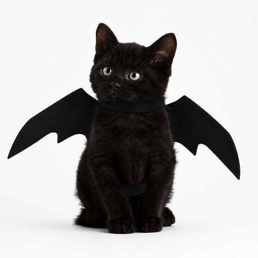 Black bat wings pet Halloween costume