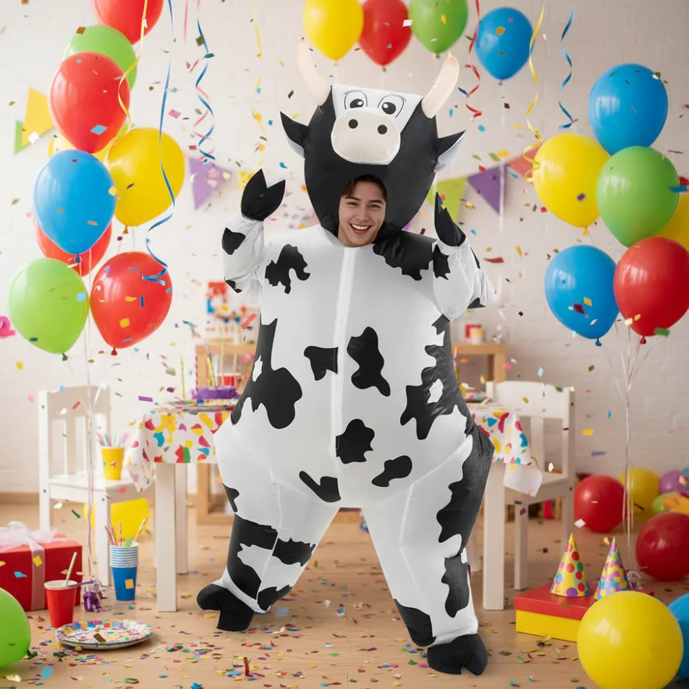 Adult inflatable cow costume