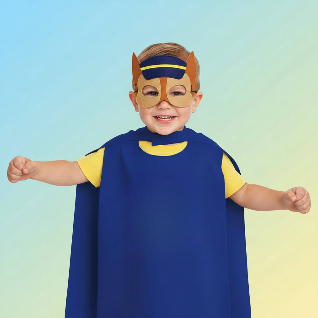 Kids' cape and mask costume set