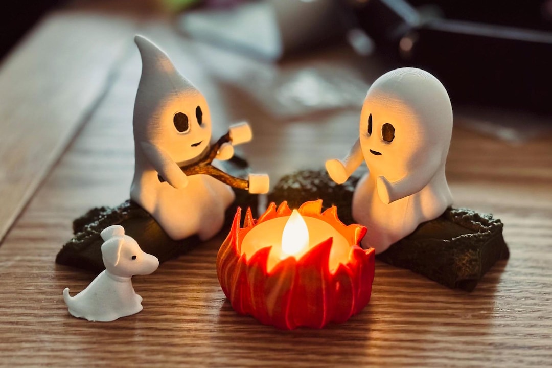 Ghost campfire Halloween tabletop figurine