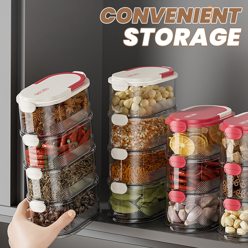 Stackable spice rack for compact kitchen organization