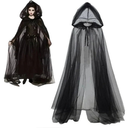 Women's hooded Halloween costume cape
