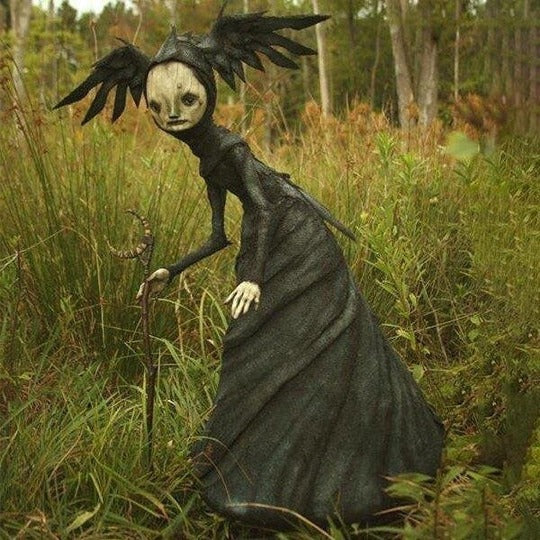 Dark witch Halloween tabletop figurine