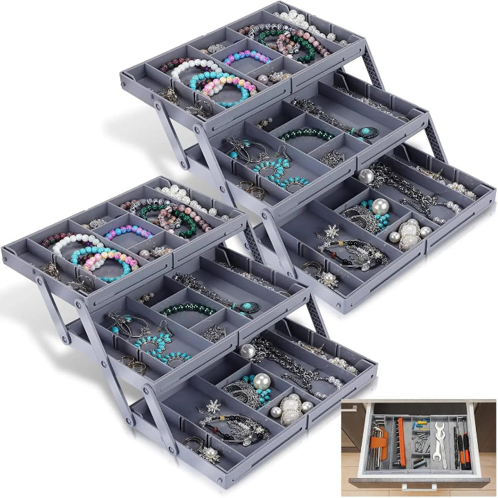 Adjustable drawer organizer for home storage