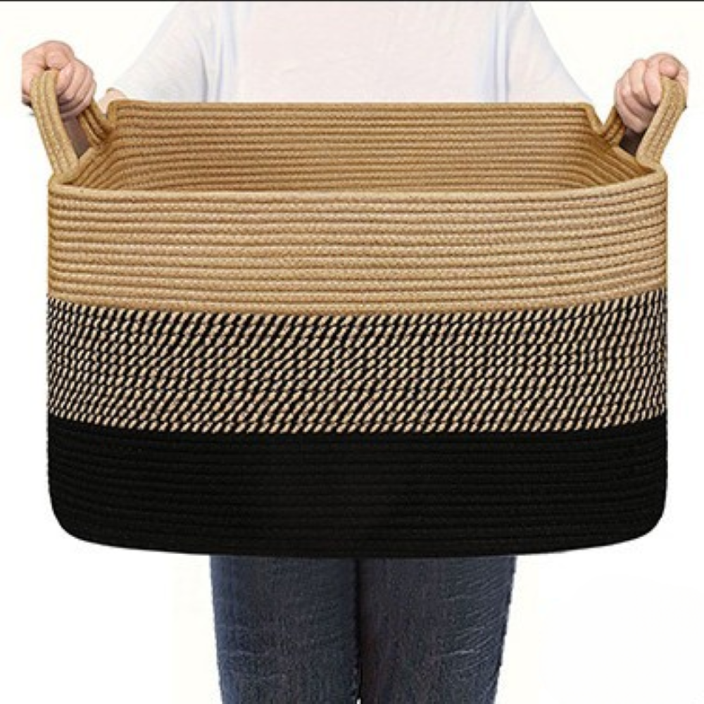 55-liter foldable polyester storage basket