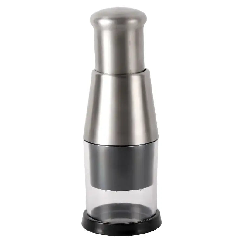 Manual stainless steel vegetable chopper with zigzag blade