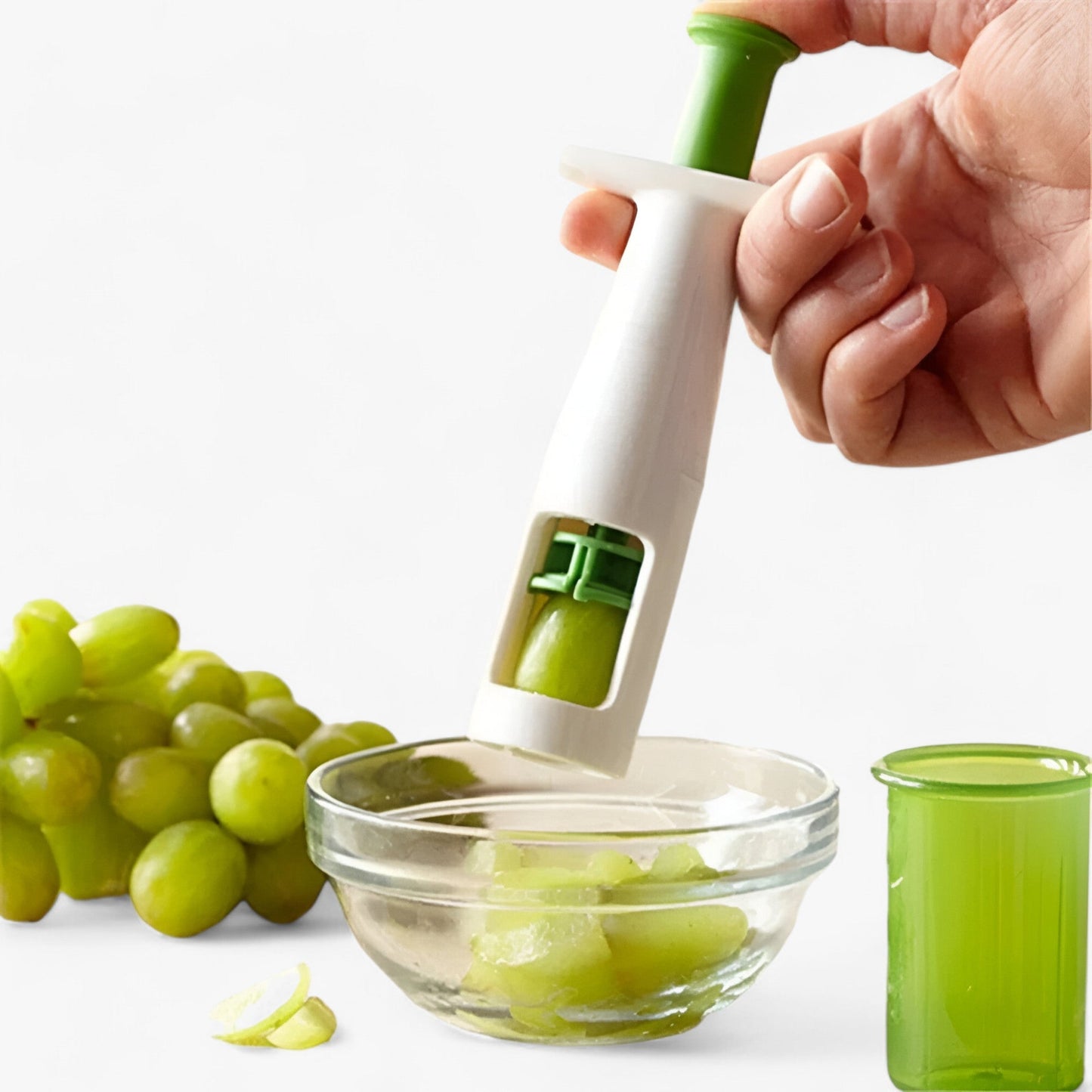 Small fruit slicer for tomatoes grapes and cherries